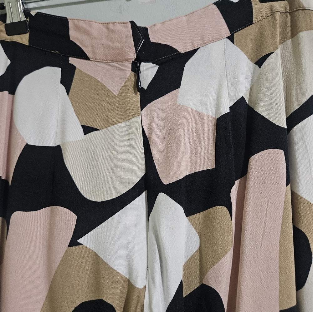 Anthropologie Corylynn Calter Abstract Print Wide Leg Pants Size XS - Picture 6 of 7
